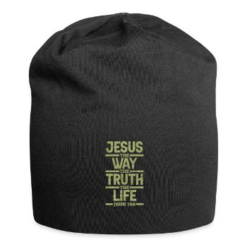 Jésus - Bonnet en jersey - noir - Devant