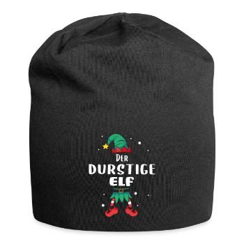 Christmas Elf durstige Elf x-mas Geschenk - Jersey-Beanie - Schwarz - Vorne