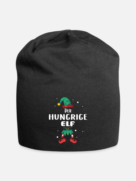 Christmas Elf hungrige Elf x-mas Geschenk - Jersey-Beanie - Schwarz