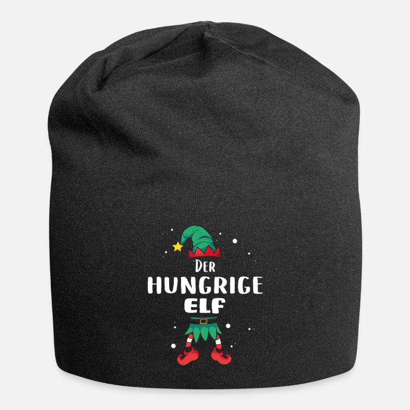 Christmas Elf hungrige Elf x-mas Geschenk - Jersey-Beanie - Schwarz