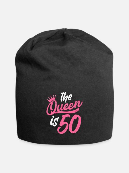 50th birthday - Jersey Beanie - black