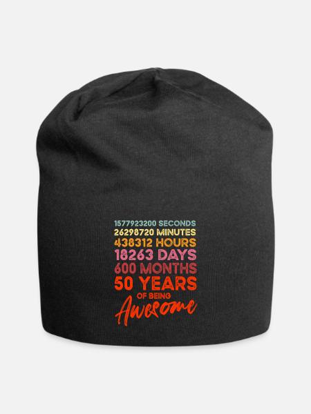 50th birthday - Jersey Beanie - black