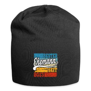 Bester Ehemann seit Jahr 2013 Hochzeitstag - Jersey-Beanie - Schwarz - Vorne