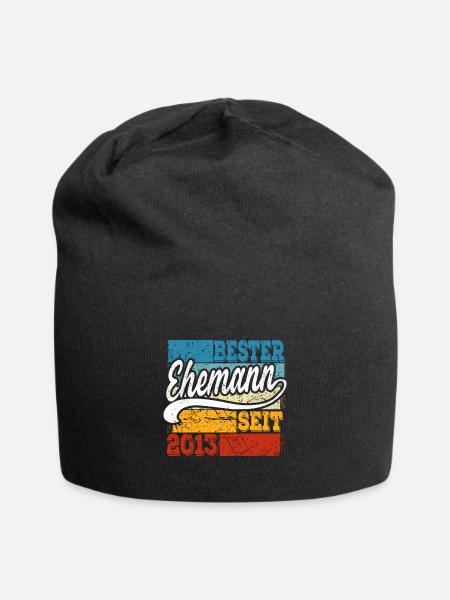 Bester Ehemann seit Jahr 2013 Hochzeitstag - Jersey-Beanie - Schwarz