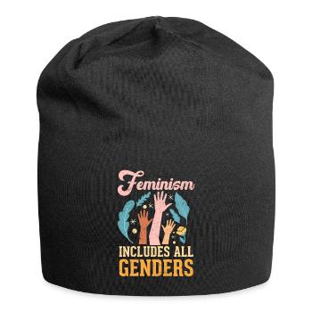 Féminisme Le féminisme inclut tous les genres - Bonnet en jersey - noir - Devant