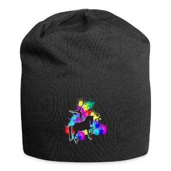 Voûte de chevaux Couleurs Équitation Cavaliers - Bonnet en jersey - noir - Devant