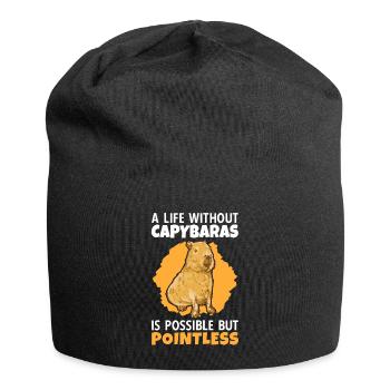 La vie sans Capybara Amérique du Sud Capybara Capybara - Bonnet en jersey - noir - Devant