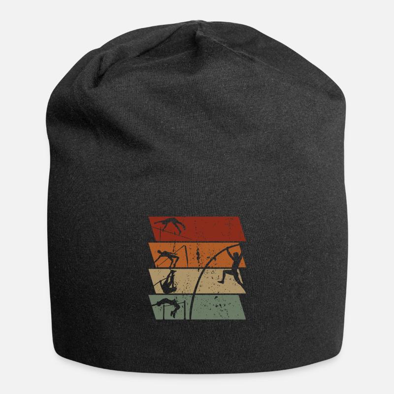 Pole Vaulting Retro Vintage - Jersey Beanie - black
