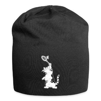 Badminton Badminton Katze - Jersey-Beanie - Schwarz - Vorne