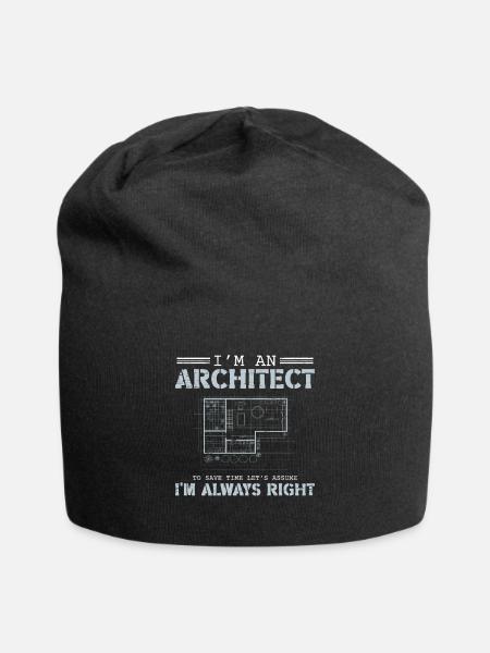 Architectes Je suis un architecte J’ai toujours raison - Bonnet en jersey - noir