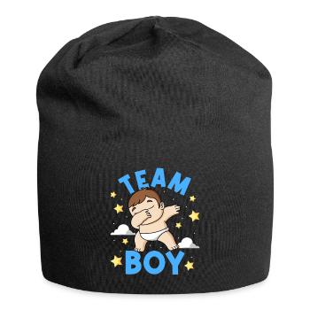 Team Boy Gender Reveal - Jersey Beanie - black - Front
