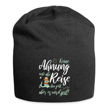 keine Ahnung Reise Reisen Urlaub Geil - Jersey-Beanie - Schwarz - Vorne