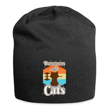 Dungeons and Cats - Jersey Beanie - black - Front