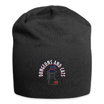 Dungeons and Cats - Jersey Beanie - black - Front