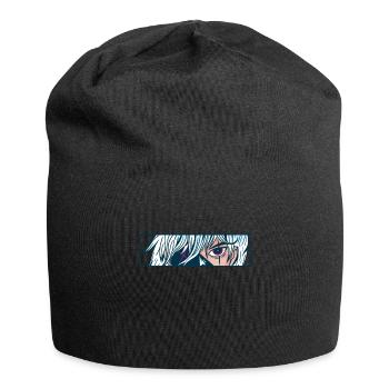 Anime Augen Cartoon Comic Gesicht Blick - Jersey-Beanie - Schwarz - Vorne