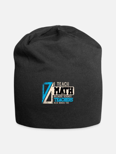 Math Design for a Math Teacher - Jersey Beanie - black