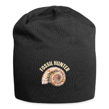 Fossiles Chasseur fossilesPaléontologue Paléontologie - Bonnet en jersey - noir - Devant