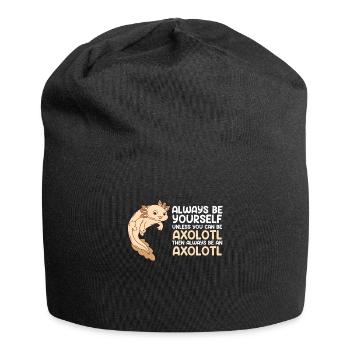Funny axolotl saying - Jersey Beanie - black - Front