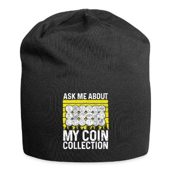 Coin Collector Numismatist Coin Collecting Coins - Jersey-Beanie - Schwarz - Vorne