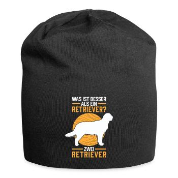 Zwei Flat Coated Retriever sind besser - Jersey-Beanie - Schwarz - Vorne
