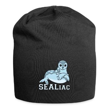 Allergie au gluten de la coeliaque SEALiac - Bonnet en jersey - noir - Devant