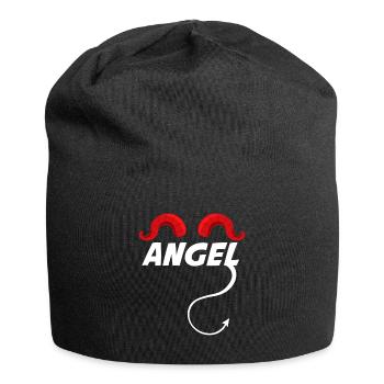 Engel Teufel Engelchen Teufelchen - Jersey-Beanie - Schwarz - Vorne