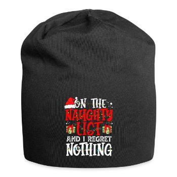 La liste coquine et je ne regrette rien de drôle Noël - Bonnet en jersey - noir - Devant