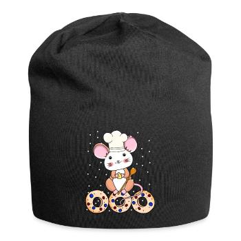 Mouse Baker Xmas Christmas Christmas Child - Jersey Beanie - black - Front