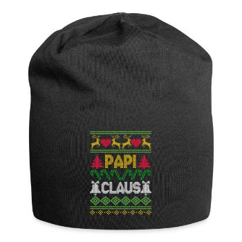 Papi Claus Santa Reindeer Tree Ugly Christmas - Jersey-Beanie - Schwarz - Vorne
