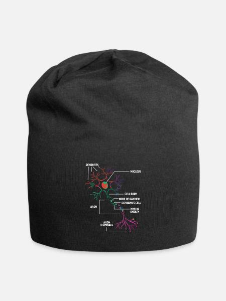 Neuron Neurologist Neursorgeon Brain Scan - Jersey-Beanie - Schwarz