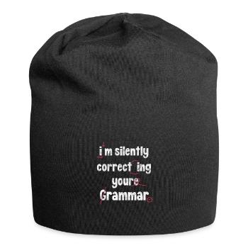 Englisch Lehrer - Jersey-Beanie - Schwarz - Vorne