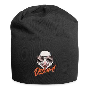 Ossum! Possum Opossum Beutelratte - Jersey-Beanie - Schwarz - Vorne