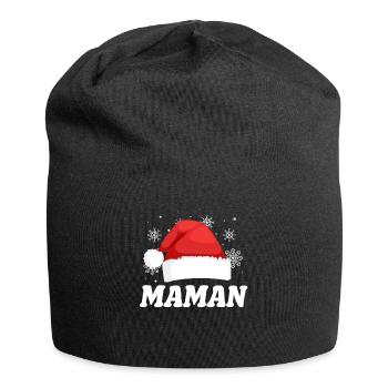 Noël Maman Claus Tenue Famille Assortie - Bonnet en jersey - noir - Devant