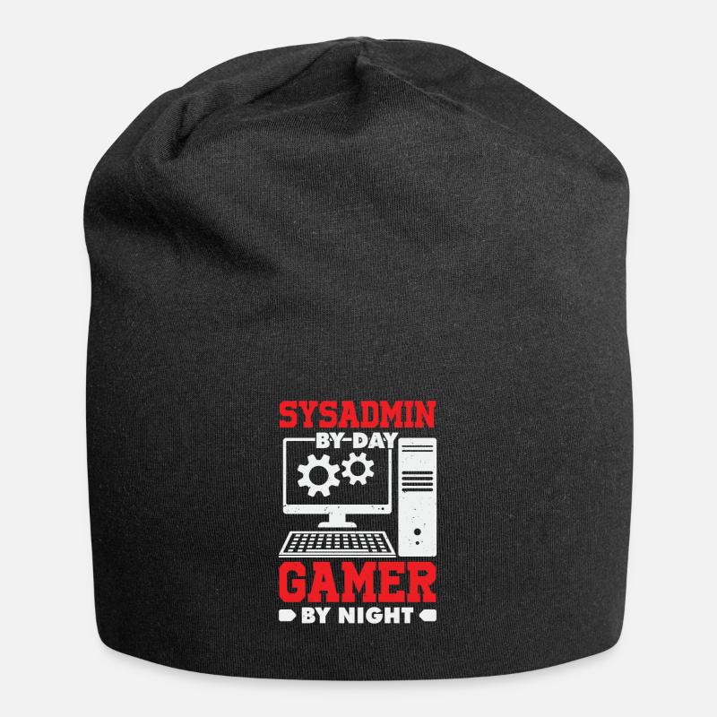 Systemadministrator Gamer Sysadmin Geschenk - Jersey-Beanie - Schwarz