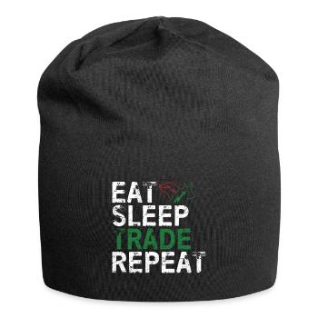 Eat Sleep Trade Repeat Day Stock Trading Fan Stock - Jersey Beanie - black - Front