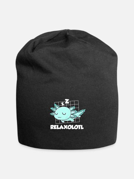 Relaxolotl Langschläfer Axolotl - Jersey-Beanie - Schwarz