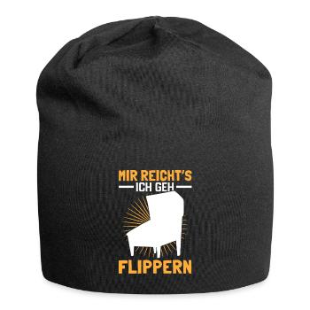 Ich gehe Flippern Flipperautomat Pinball - Jersey-Beanie - Schwarz - Vorne