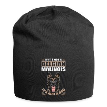Malinois Cadeau Chien de Berger Belge - Bonnet en jersey - noir - Devant