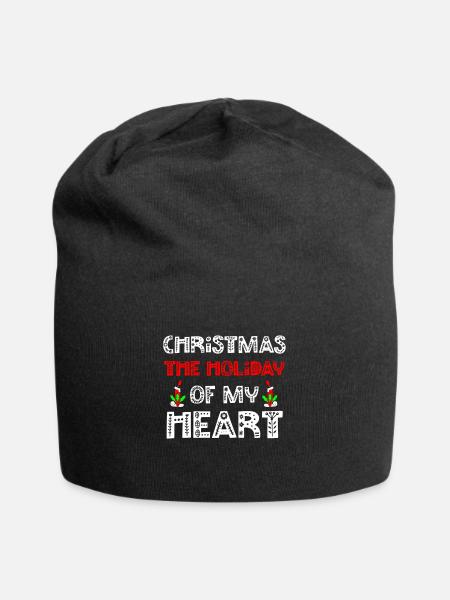 Christmas Christmas Christmas Christmas Christmas - Jersey Beanie - black
