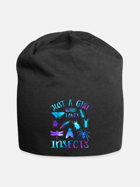 Juste une fille qui aime les insectes - Bonnet en jersey - noir