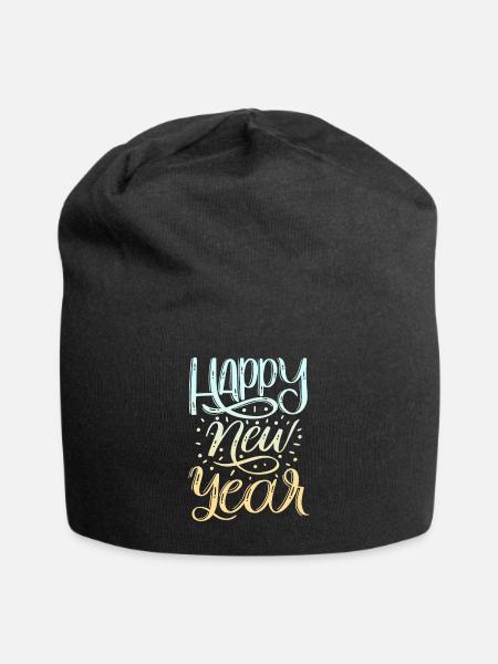Frohes Neues Jahr Silvester Party - Jersey-Beanie - Schwarz