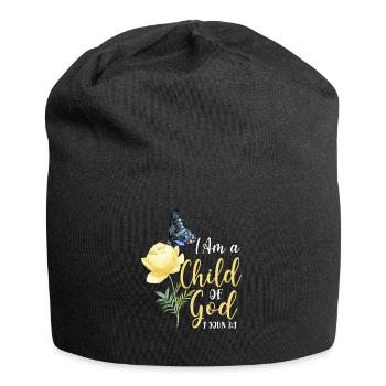Christian Bible Verse Quote - Jersey-Beanie - Schwarz - Vorne