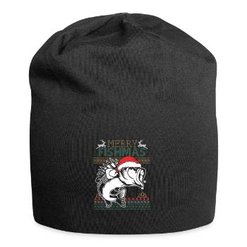 Pêche Pêche Ugly Christmas Sweater Cadeau - Bonnet en jersey - noir - Devant