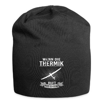 Wenn die Thermik ruft muss ich gehen - Jersey-Beanie - Schwarz - Vorne