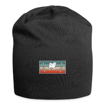 Samojede Herzschlag Schlittenhund Samojedenspitz - Jersey-Beanie - Schwarz - Vorne