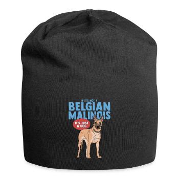 Malinois Cadeau Chien de Berger Belge - Bonnet en jersey - noir - Devant