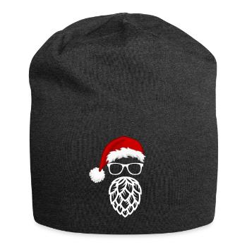 Noël et le Père Noël amateur de bière - Bonnet en jersey - charbon - Devant