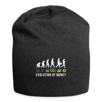 Crypto Bitcoin The Evolution Of Money - Jersey-Beanie - Schwarz - Vorne