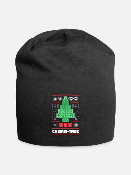 Funny Chemistry Christmas / Science Holiday - Jersey Beanie - black