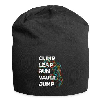 Climb LEap Run Vault Jump Parkour - Jersey-Beanie - Schwarz - Vorne